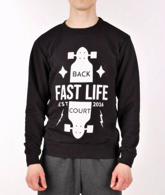 Світшот Backcourt Fast Life чорного кольору