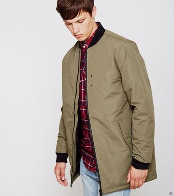 Довгий бомбер D-Struct Rios кольору хакі