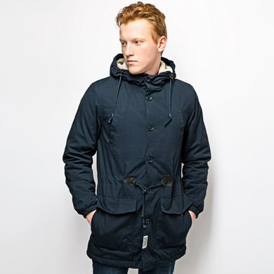 Парка з підкладкою зі штучного хутра D-Struct синього кольору